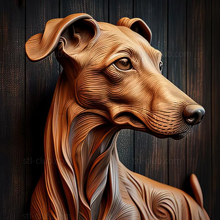 3D model st Hungarian Greyhound dog (STL)